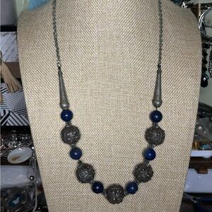 RARE Antique Yemen Sterling Silver with Lapiz Lazuli